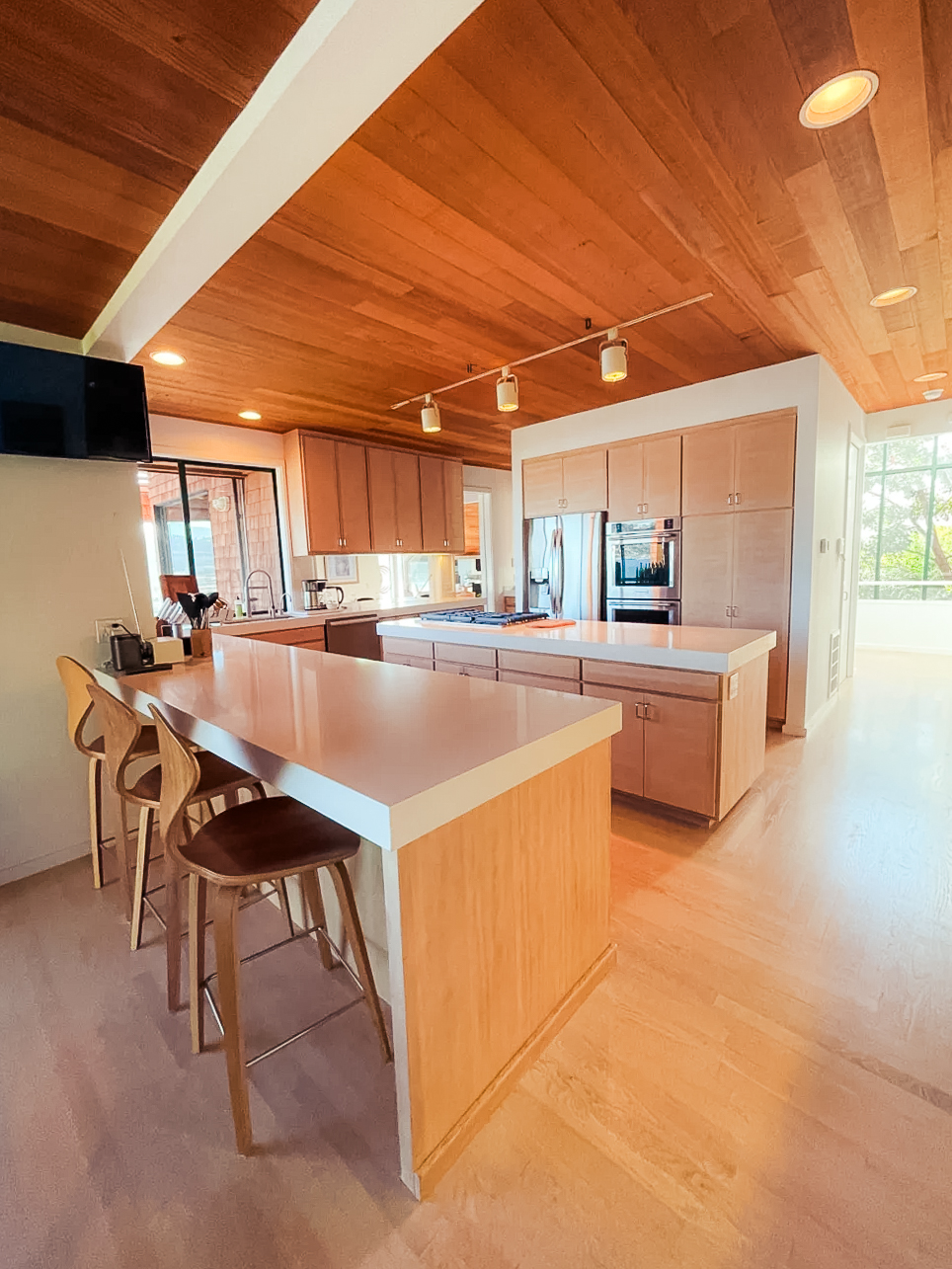 Natural stain on cabinets